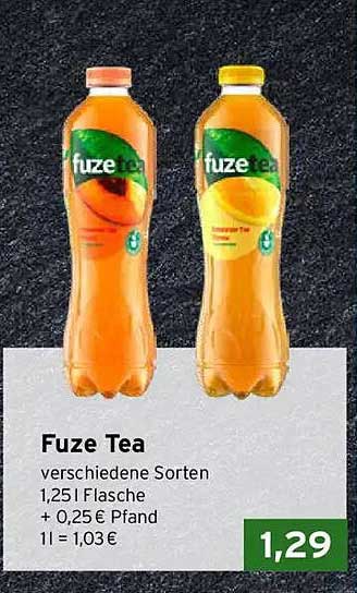 Fuze Tea - verschiedene Sorten in der 1,25 l Flasche