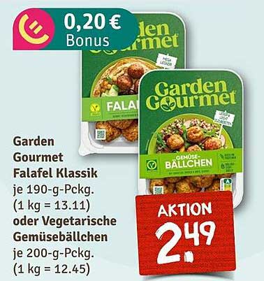 Garden Gourmet Falafel Klassik oder Vegetarische Gemüsebällchen