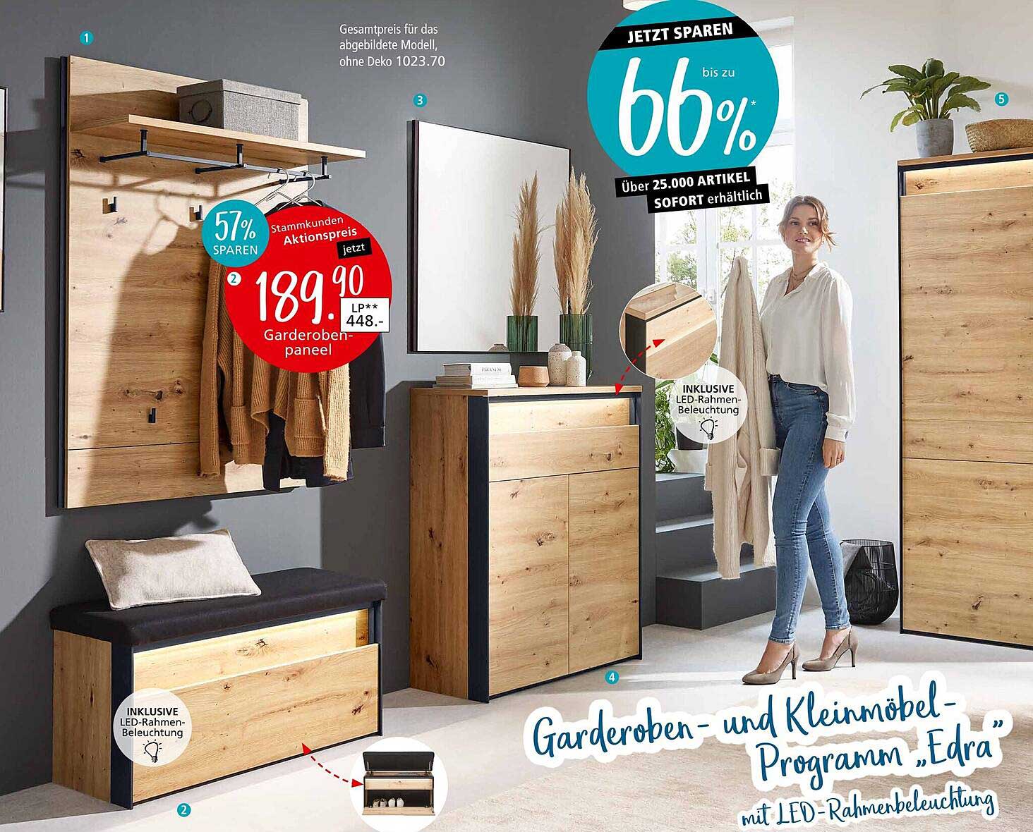 Garderoben- und Kleinmöbel-Programm 'Edra'
