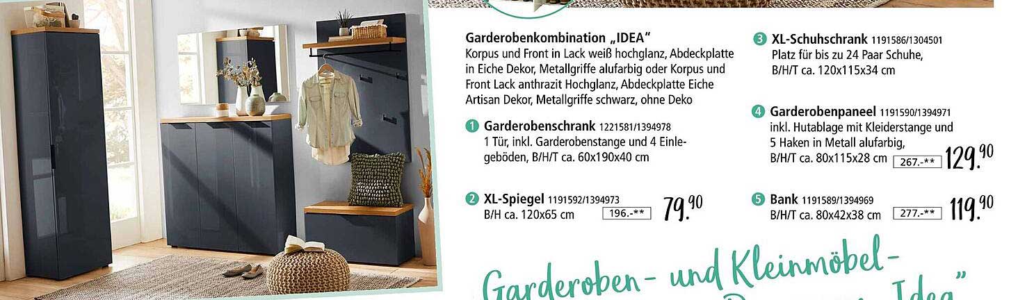 Garderobencombination „IDEA“ - Der perfekte Begleiter für Ihr Zuhause