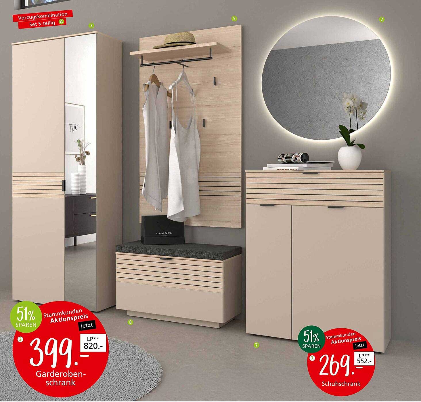 Garderobenmöbel Set 5-teilig - Aktion bei Zurbrüggen