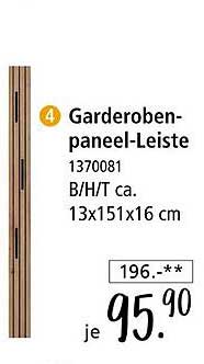 Garderobenpaneel-Leiste