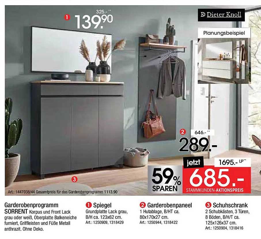 Garderobenprogramm SORRENT – Eleganz trifft Funktionalität