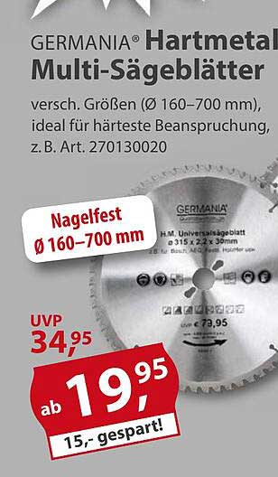 GERMANIA® Hartmetall Multi-Sägeblätter