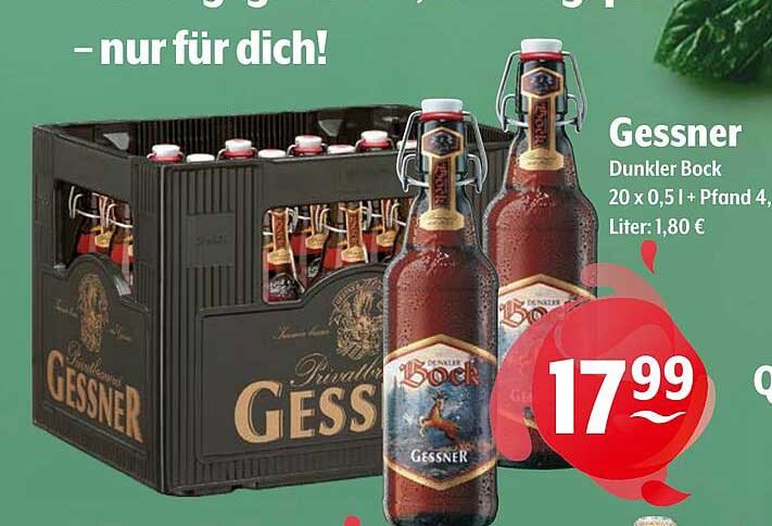 Gessner Dunkler Bock 20 x 0,5 l