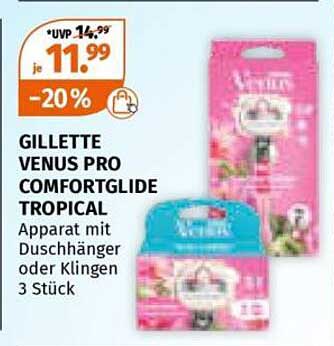 Gillette Venus Pro Comfortglide Tropical – 3 Stück