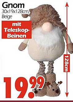 Gnom mit Teleskop-Beinen