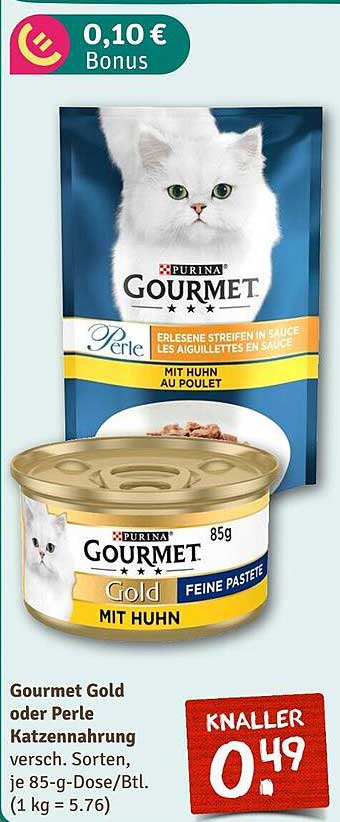 Gourmet Gold oder Perle Katzennahrung versch. Sorten, je 85-g-Dose/Btl.