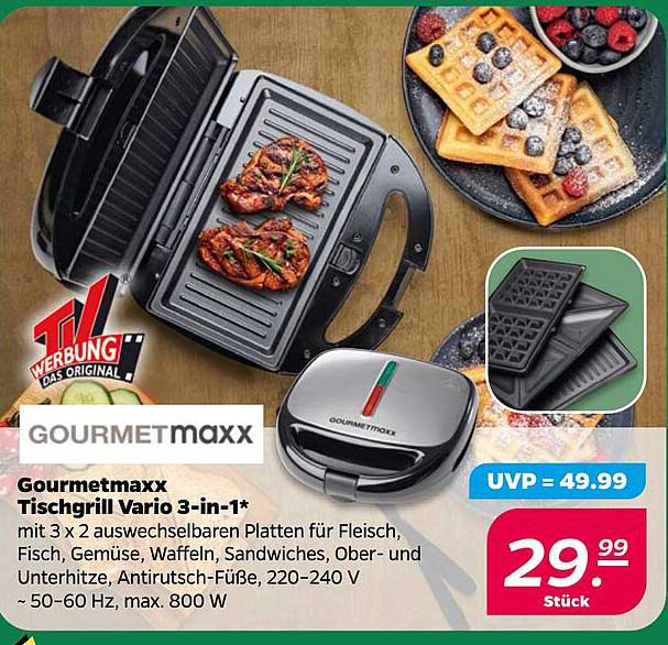 Gourmetmaxx Tischgrill Vario 3-in-1*