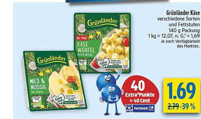 Grünländer Käse - verschiedene Sorten und Fettstufen 140 g Packung