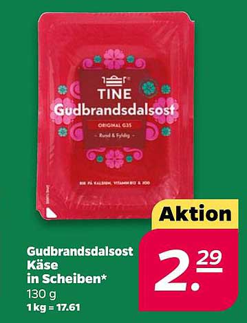 Gudbrandsdalsost Käse in Scheiben