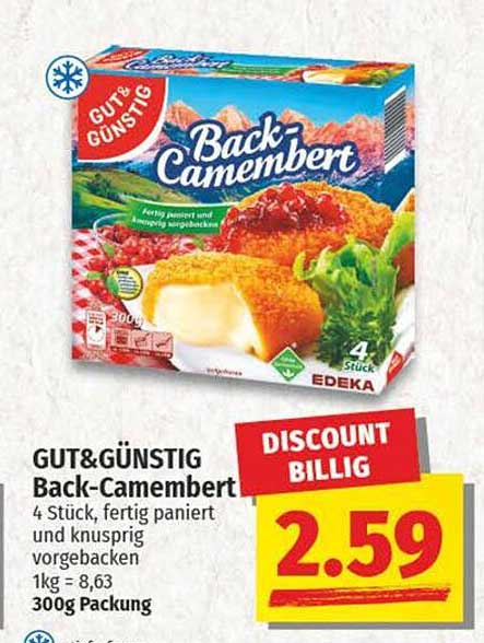 GUT& GÜNSTIG Back-Camembert 4 Stück