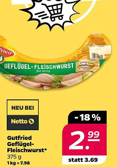 Gutfried Geflügel-Fleischwurst 375 g