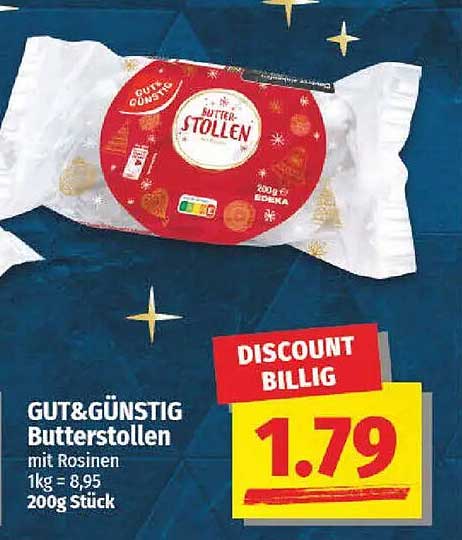 GUT&GENÜSTIG Butterstollen mit Rosinen 200g