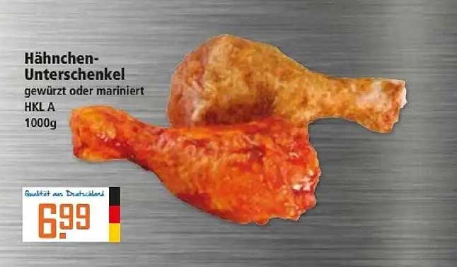 Hähnchen-Unterschenkel gewürzt oder mariniert HKL A 1000g