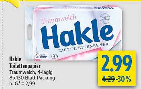 Hakle Toilettenpapier Traumweich, 4-lagig