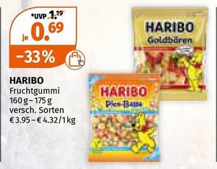 HARIBO Fruchtgummi 160 g – 175 g verschiedene Sorten