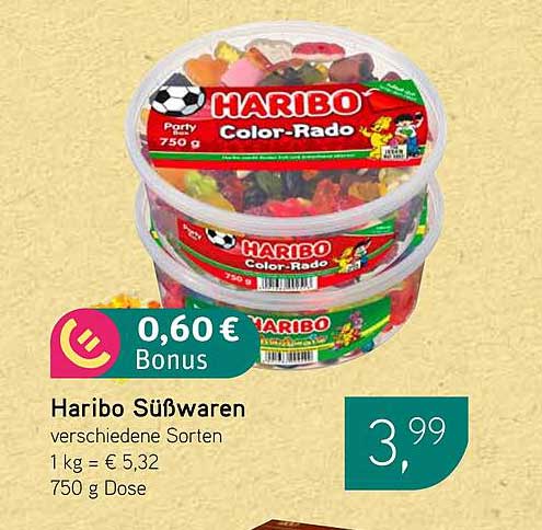 Haribo Süßwaren - verschiedene Sorten