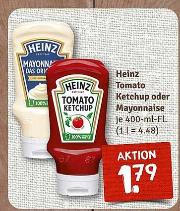 Heinz Tomaten Ketchup oder Mayo 400 ml - nur 1,79 €