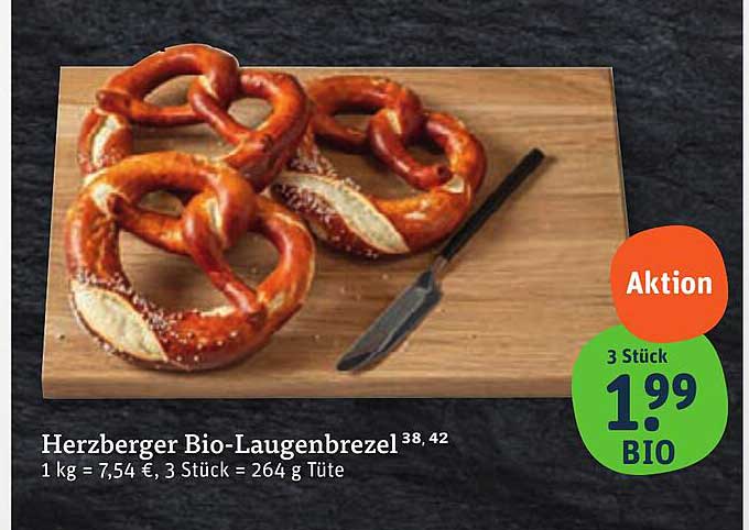 Herzberger Bio-Laugenbrezel 3 Stück