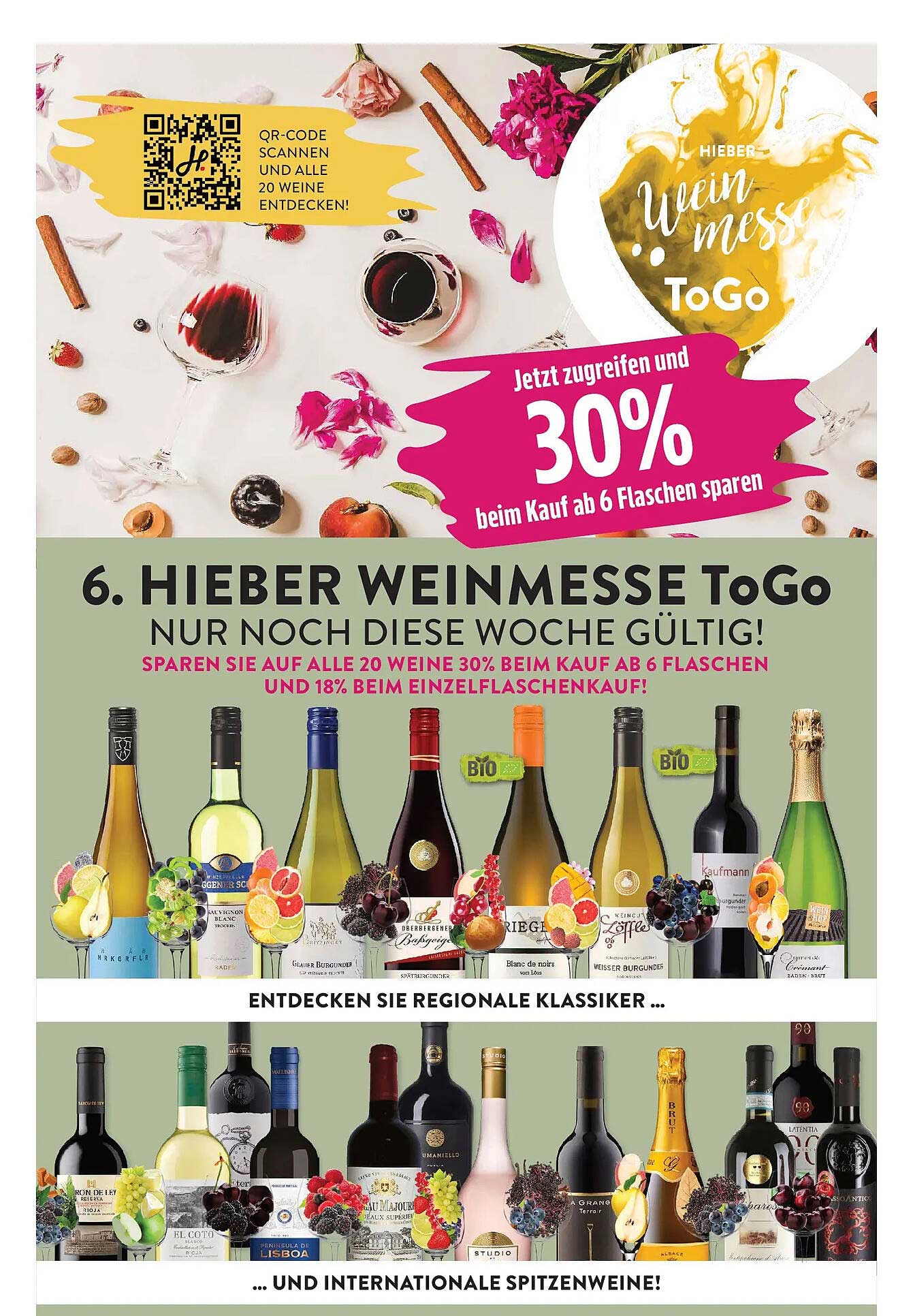 HIEBER WEINMESSE ToGo - 30% Rabatt beim Kauf ab 6 Flaschen