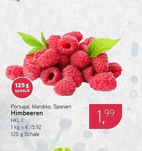 Himbeeren 125 g - frisch und fruchtig aus Spanien