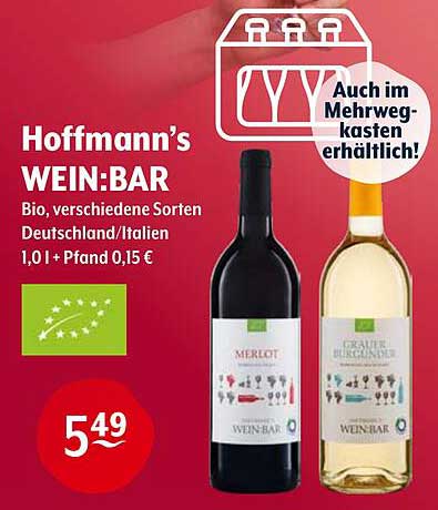 Hoffmann’s WEIN:BAR - Bio, verschiedene Sorten aus Deutschland/Italien