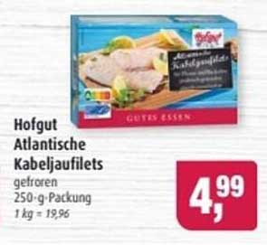 Hofgut Atlantische Kabeljaufilets 250-g-Packung