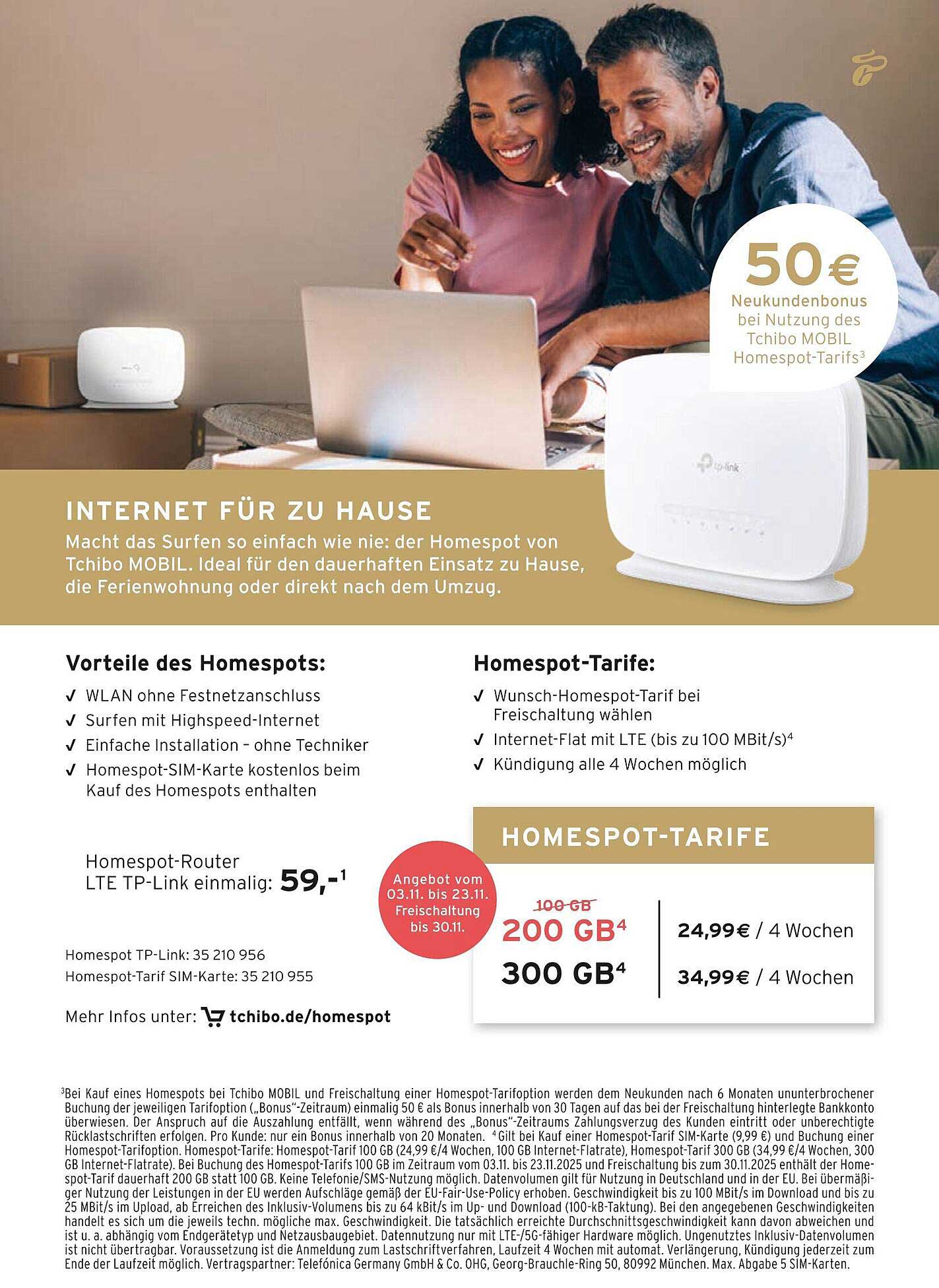 Homespot von Tchibo MOBIL - Internet für zu Hause