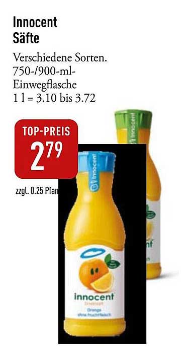 Innocent Säfte - Verschiedene Sorten
