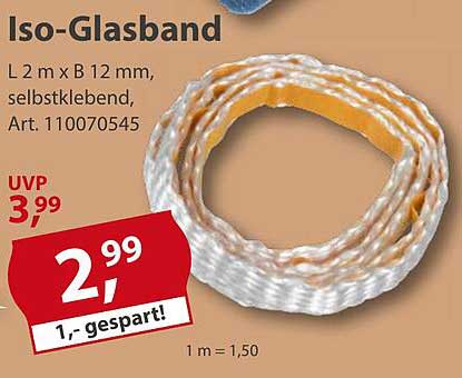 Iso-Glasband 2 m x B 12 mm, selbstklebend, Art. 110070545