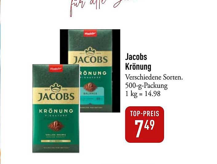 Jacobs Krönung - Verschiedene Sorten 500-g-Packung