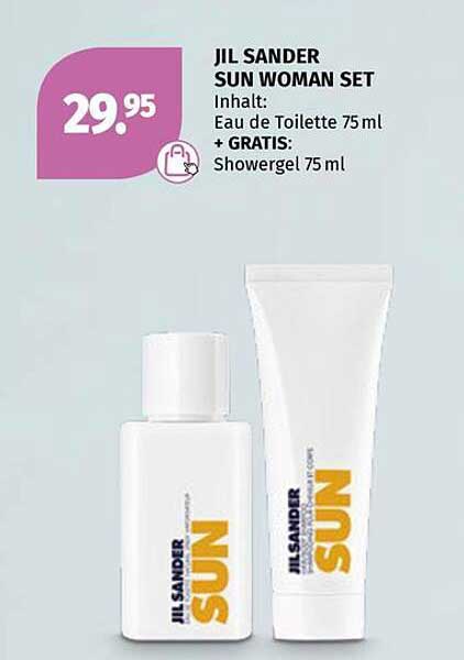 JIL SANDER SUN WOMAN SET - Eau de Toilette 75 ml + GRATIS Showergel 75 ml