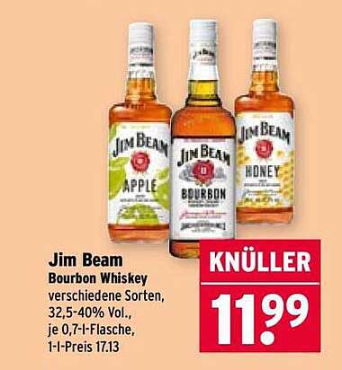 Jim Beam Bourbon Whiskey verschiedene Sorten