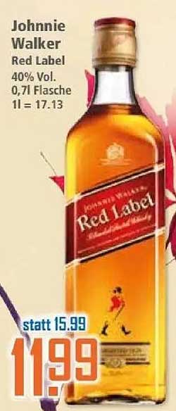 Johnnie Walker Red Label 0,7l Flasche