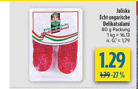 Juliska Echt ungarische Delikatsalami 80 g