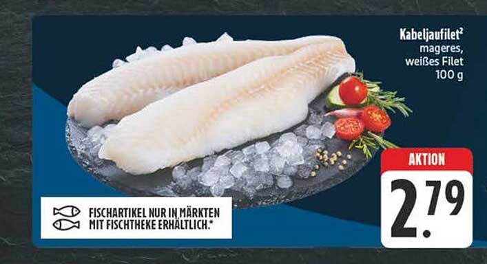 Kabeljaufilet - mageres, weißes Filet