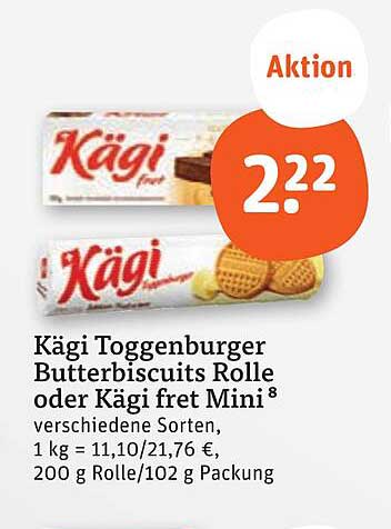 Kägi Toggenburger Butterbiscuits Rolle oder Kägi fret Mini
