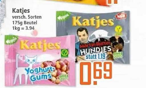 Katjes Yoghurt Gums und Hundies 175g Beutel
