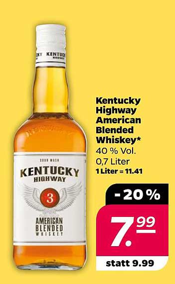 Kentucky Highway American Blended Whiskey 0,7 Liter