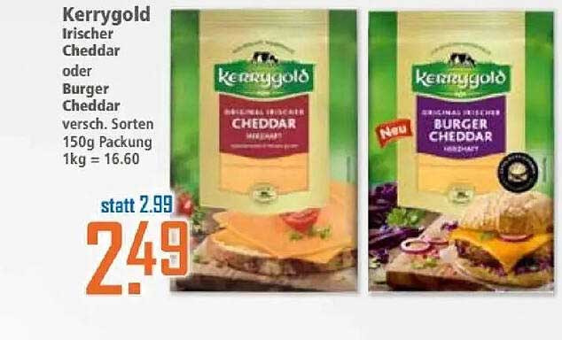 Kerrygold Irischer Cheddar oder Burger Cheddar 150g