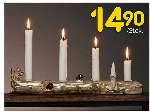 Kerzenhalter mit 4 Kerzen