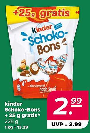 kinder Schoko-Bons + 25 g gratis*