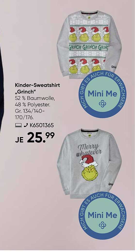 Kinder-Sweatshirt „Grinch“