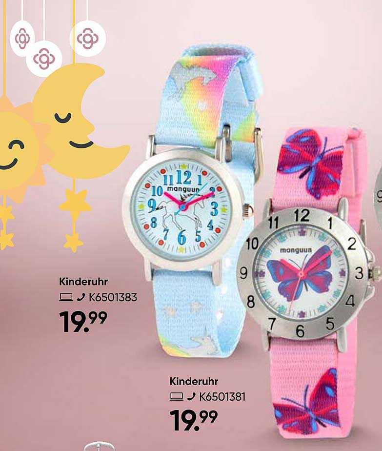 Kinderuhr mit buntem Design von mangun