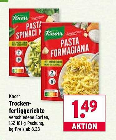 Knorr Trockenfertiggerichte - Verschiedene Sorten