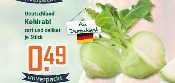 Kohlrabi zart und delikat je Stück