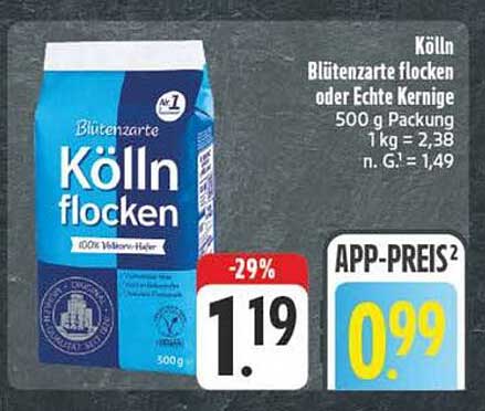 Kölln Blütenzarte Flocken oder Echte Kerne 500 g