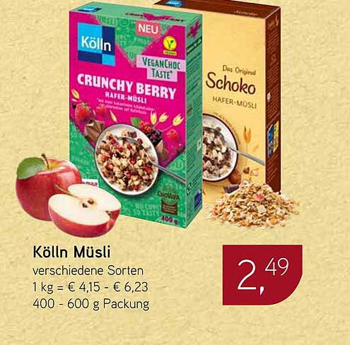 Kölln Müsli - Crunchy Berry und Schoko in verschiedenen Sorten