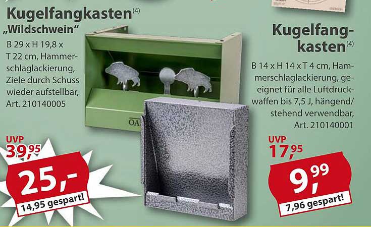 Kugelfangkasten „Wildschwein“